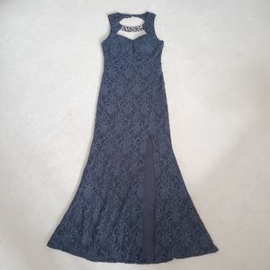 City Studio Lace Glitter Evening Dress Size 9
